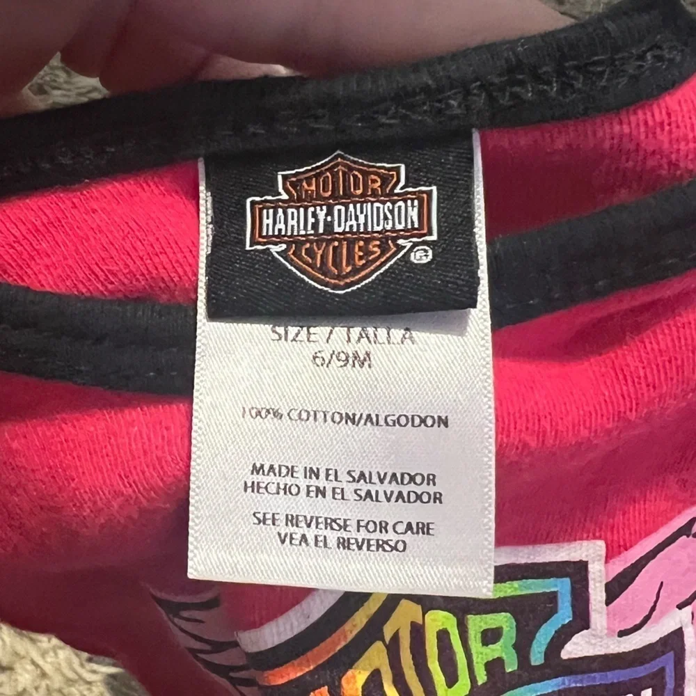 Harley Davidson Motor Cycles Baby Girl Rainbow Winged One Piece Suit